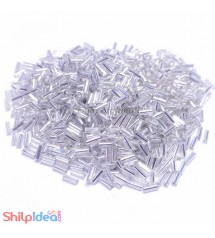 Beads 5mm - Glass Nalki - Silver